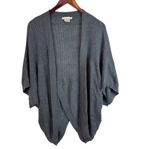 LA Made | Gray Ribbed Shrug Cardigan, S